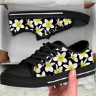 Кеды FORUDESIGNS женские, на плоской подошве, с гавайским цветочным узором, желтые, удобные, парусиновые