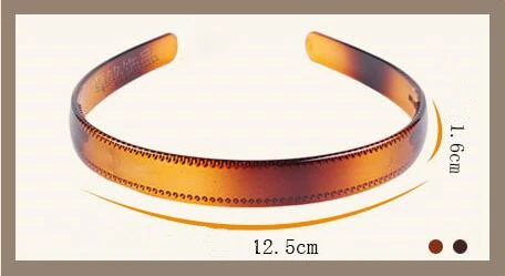 

High Quality Wide Hairbands For Women Hollow Out Lace Wave Shape PC Hair Hoops Solid Shining Black Transparent Brown Hair Bow