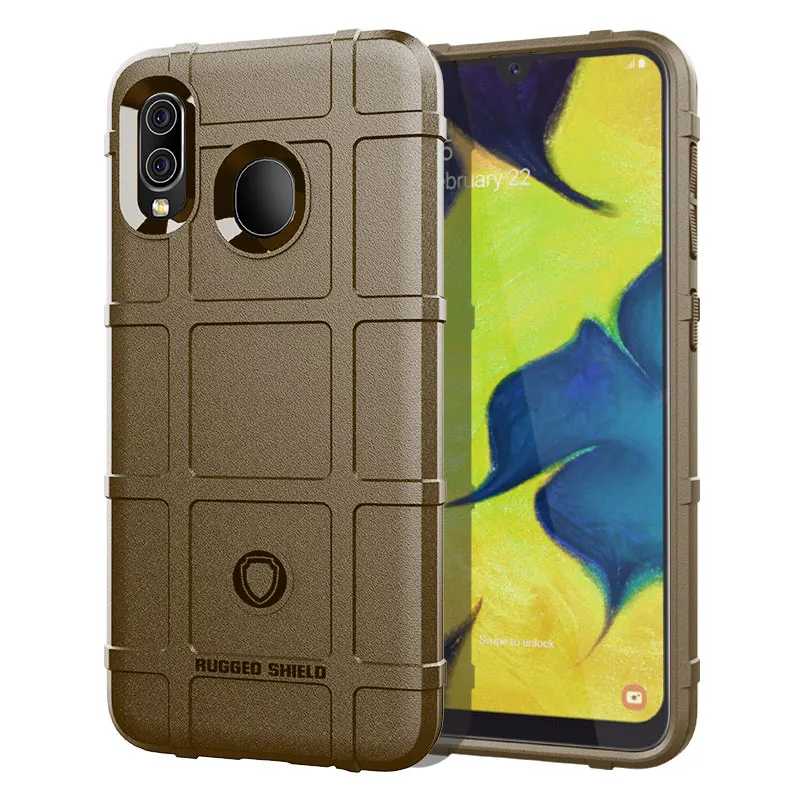 Коричневый Противоударный чехол для samsung Galaxy A50 A30S A30 A20 A10 A40 A70 A20E S10 A9 S8 плюс A51 A71 противоударной защитной плёнки для воздействия TPU Защитный чехол Чехол - Цвет: Коричневый