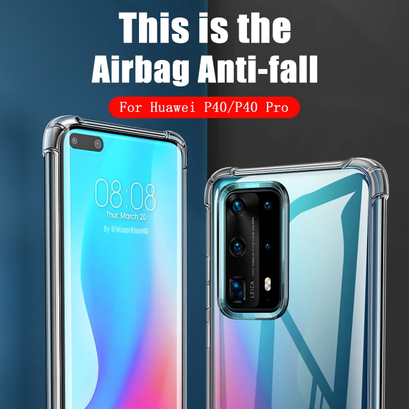 Силиконовый ТПУ чехол на для Huawei хуавей P30 Pro Чехол P20 P40 Plus плюс противоударный Mate