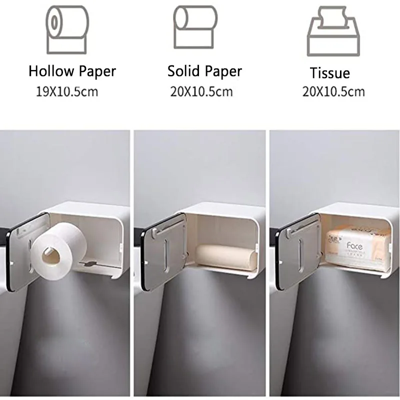 Водонепроницаемый держатель для салфеток ванной комнаты 3 цвета коробка