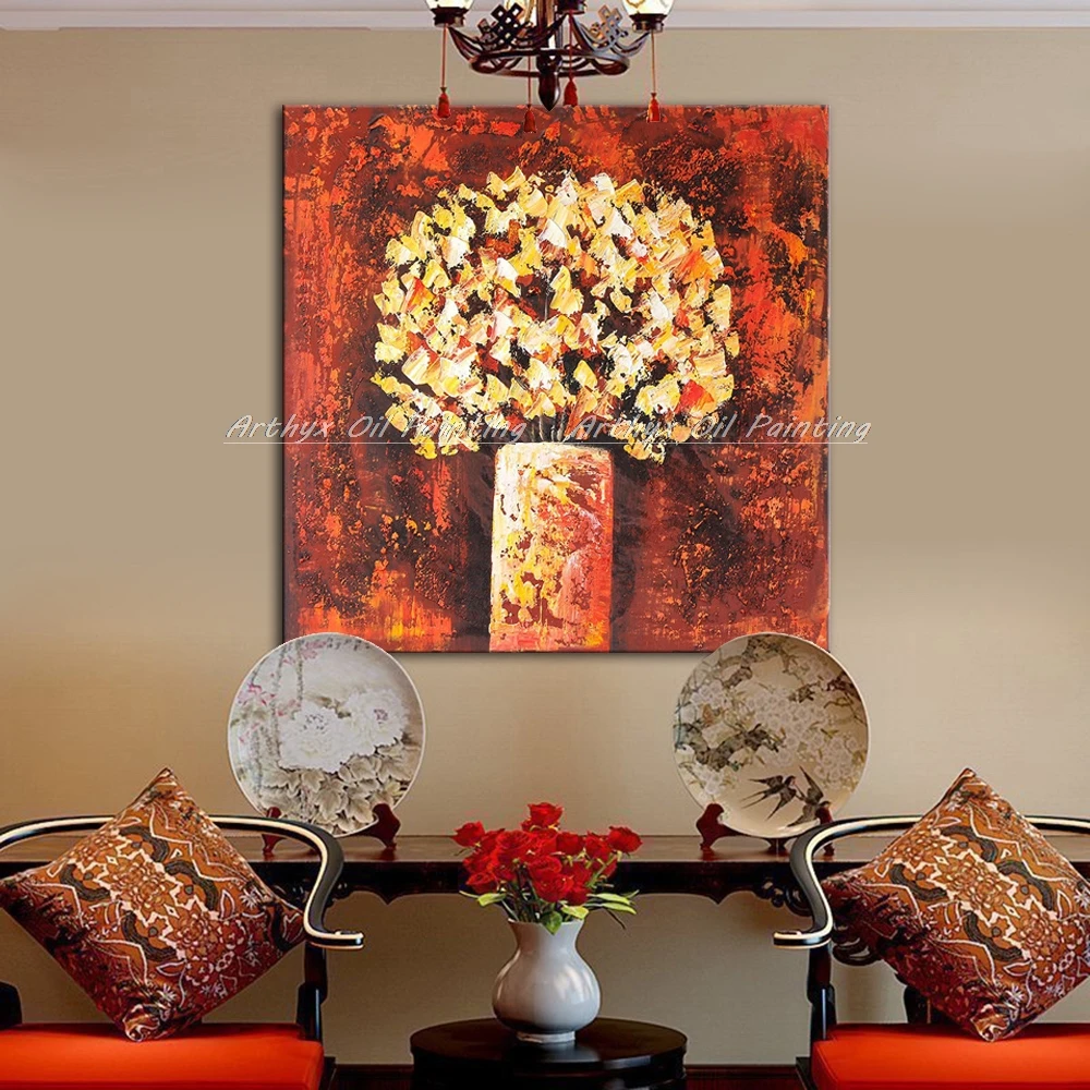 Arthyx Ручная роспись холст Картина маслом настенное Искусство Современная