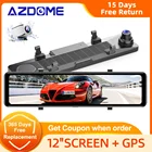 Видеорегистратор AZDOME PG18S, 2,5 K, 12 дюймов, IPS, сенсорный экран, функция ночного видения, 1440P, GPS, WDR, 32GTF