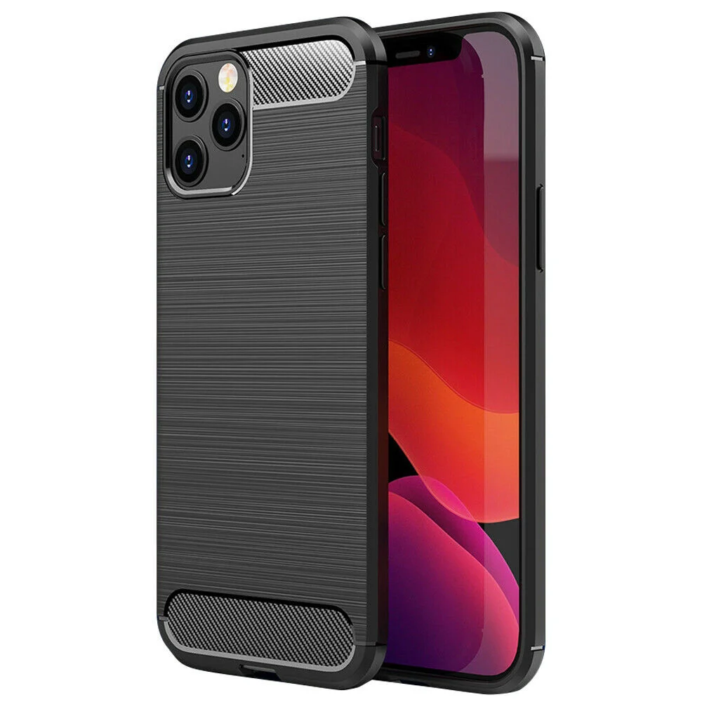 

Чехол Housse из углеродного волокна премиум класса для iPhone 12 Mini 12 Pro Max защита из ТПУ