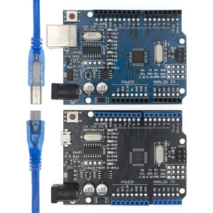 UNO R3 CH340G + MEGA328P SMD чип 16 МГц для Arduino UNO R3 макетная плата USB-кабель ATEGA328P один комплект