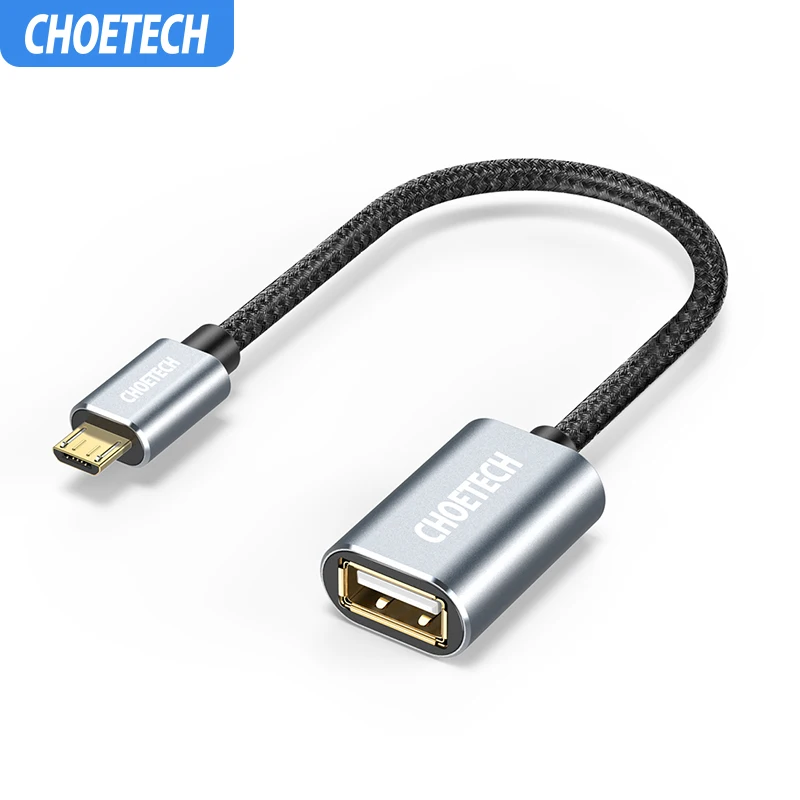 CHOETECH Micro USB 2,0 OTG Кабель-адаптер для samsung S6 Tablet Android USB разъем для Xiaomi Redmi Note Micro USB OTG адаптер