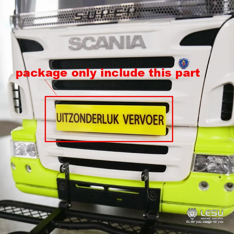 Пластиковый Знак логотипа LESU для модели 1/14 TAMIYA RC Scania R620 R470 трактора грузовика