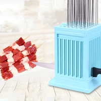bbq meat skewer tools 49 holes beef meat tofu skewer kebab maker box machine grill barbecue kitchen accessories camping tools