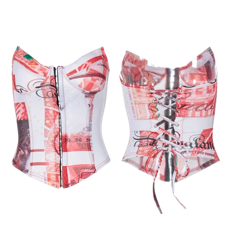 

Boned Corset Sexy Tube Top Women Summer New Style Solid Color Pattern Blouse Strapless Corset Crop Tops Abdomen Corset 50LD