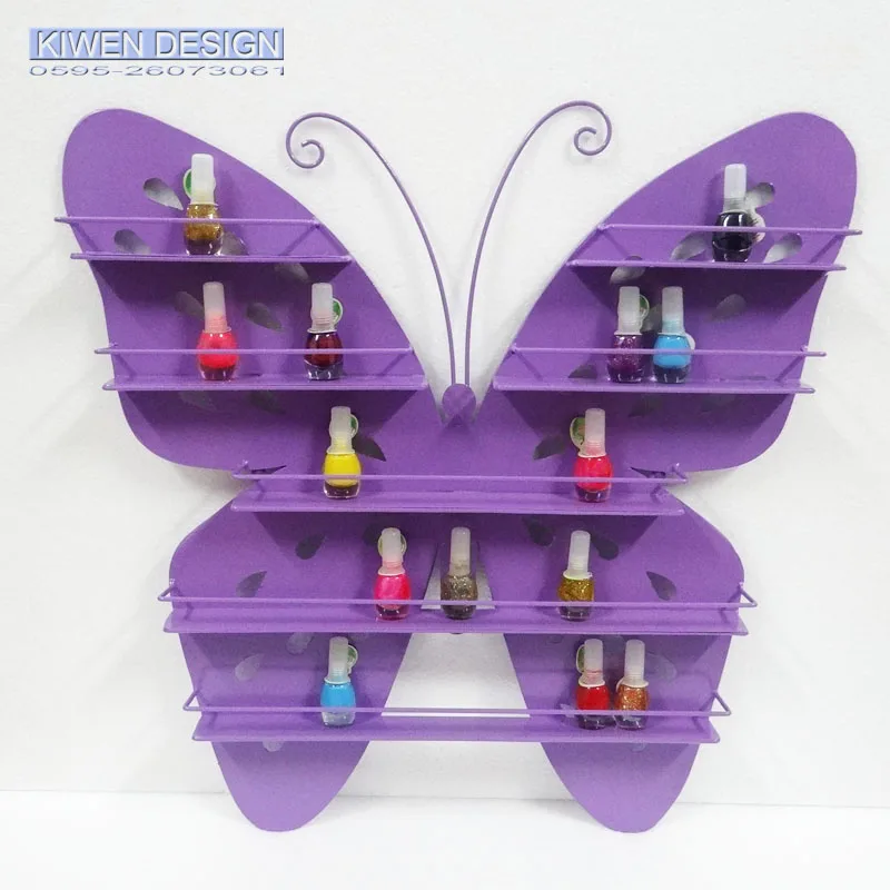 Настенный лак для ногтей полка бутылки плавающая губка держатель металлический