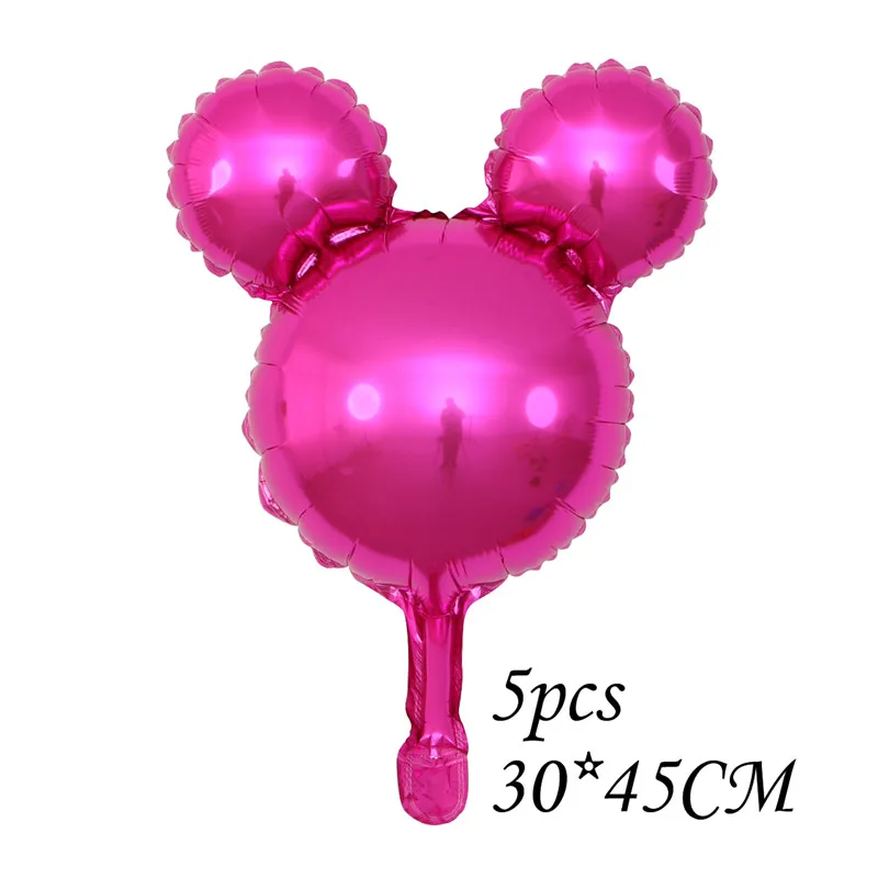 5pcs head 112 см гигантский Микки Минни Маус фольгированный шар мультфильм день рождения украшения дети ребенок душ вечерние игрушки - Цвет: 5pcs head