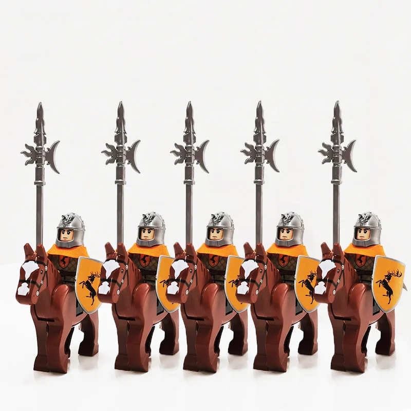 

Строительные блоки средневековые военные фигурки MOC, солдаты, шлемы, детали, рыцарь, оружие, римские строительные игрушки для детей