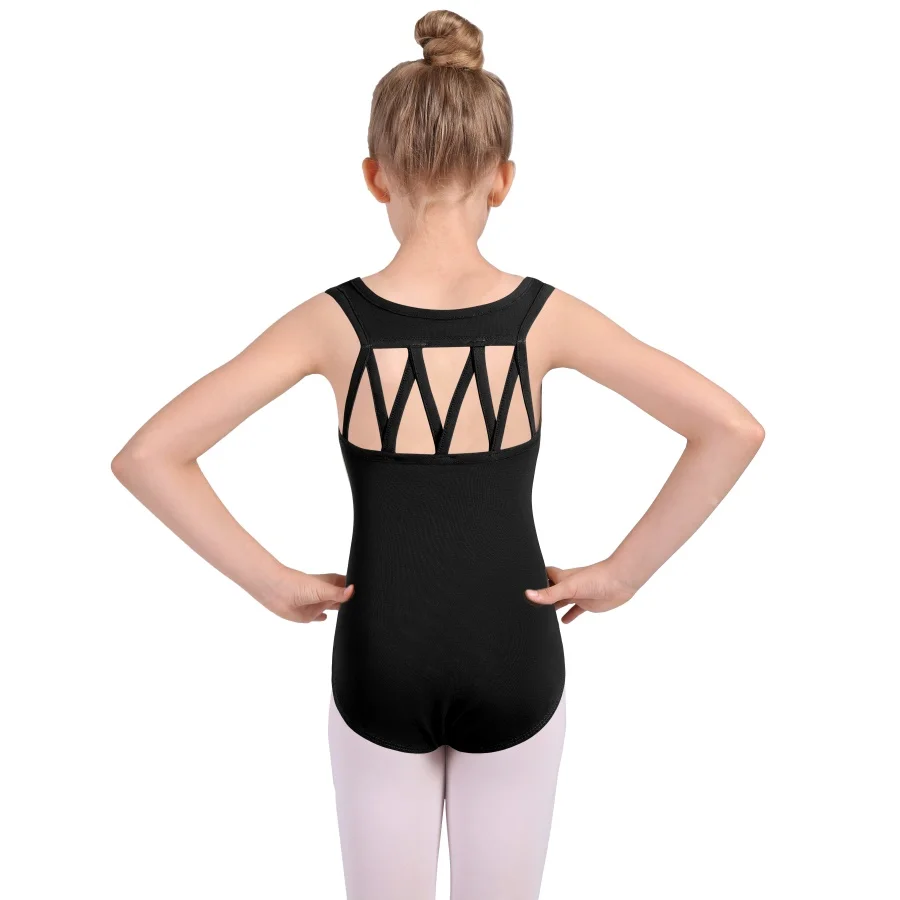 Детское балетное трико без рукавов для девочек боди балета гимнастики