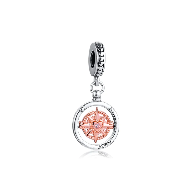 

Sterling Silver Jewelry Club 2020 Compass Dangle Fits Snake Chain Silver Bracelets For Woman Fashion Beads For Jewelry Making