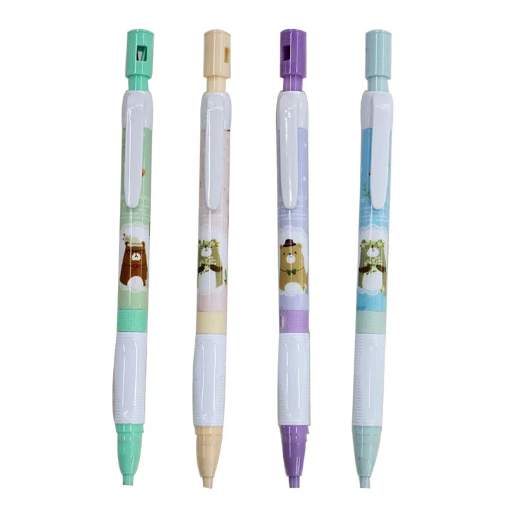 

48 шт./лот 2,0 мм креативный Медвежонок механический карандаш креативная автоматическая ручка канцелярские принадлежности подарок Школа Офи...