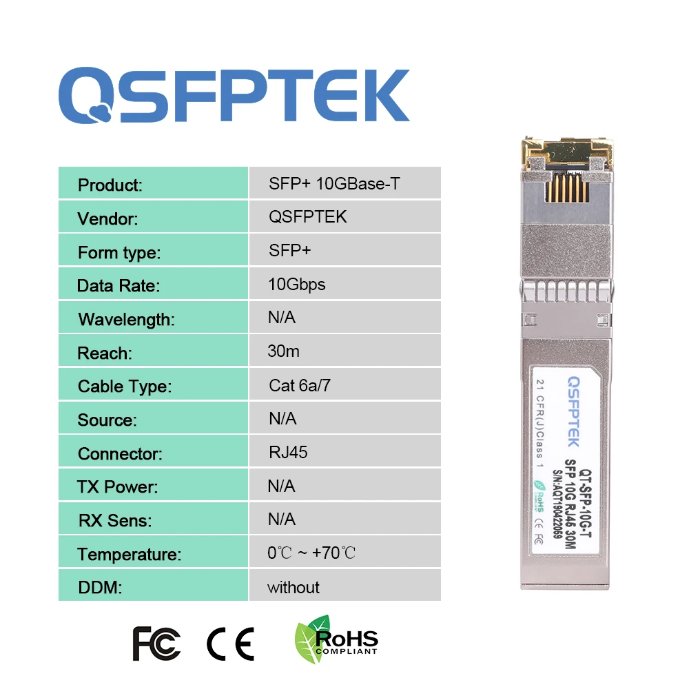 10GBASE-T SFP + медный RJ45 Модуль приемопередатчика для Cisco Juniper Arista парча HPE до 30 м |