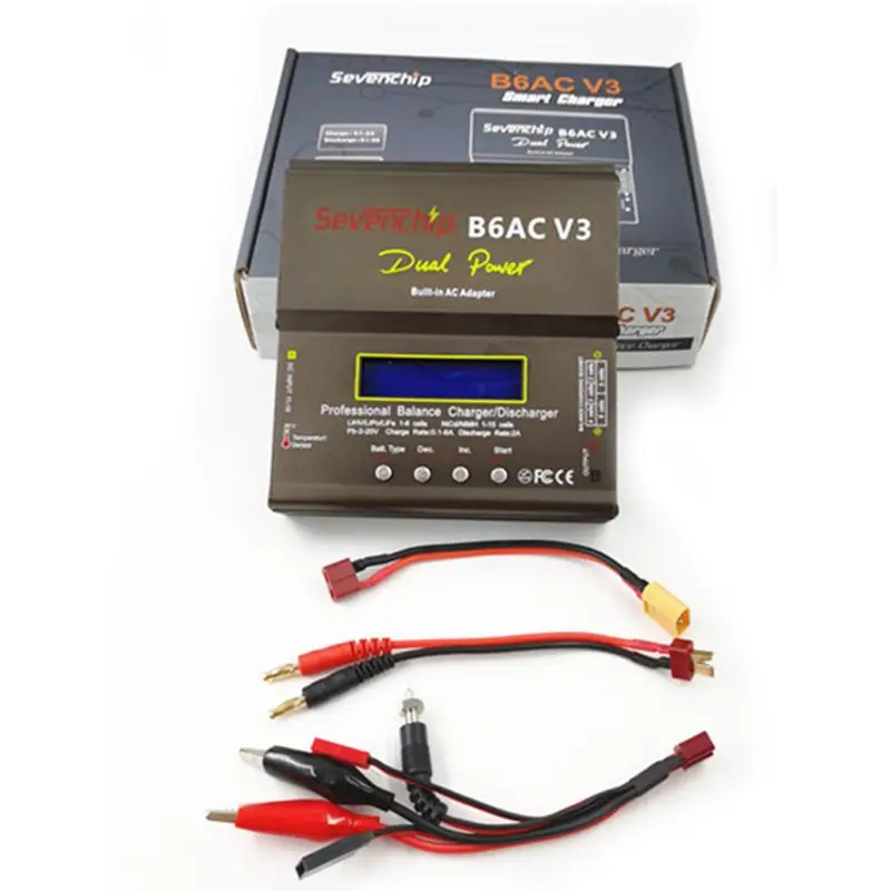 

C1FB US/EU/UK/AU/JP Plug 80W B6AC V3 Smart Digital Balance Charger for RC Aircraft Model NiMH NiCD LiHV Li-ion Battery Pack