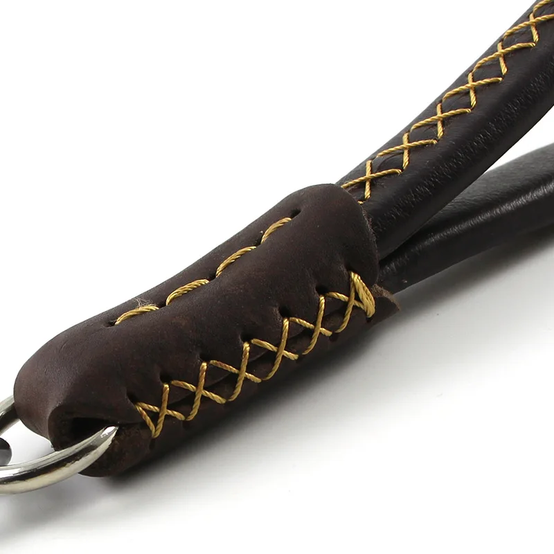 Короткий поводок для собак из натуральной кожи с мягкой подкладкой сверхпрочный