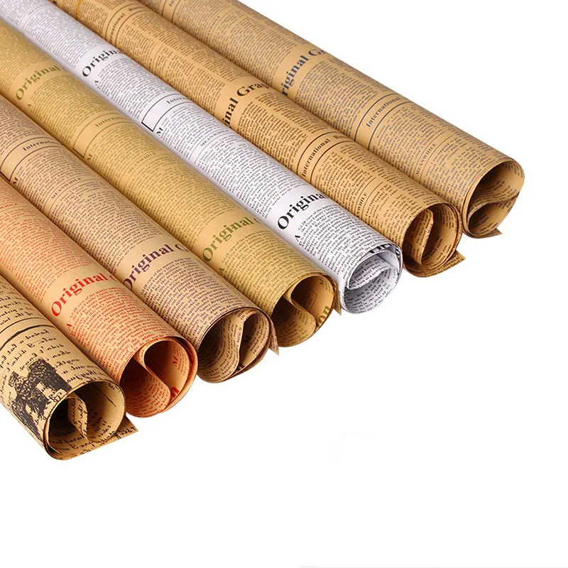 20 шт./пакет для рождества и вечерние благодарения подарочная упаковка цветов Обёрточная бумага пинг Бумага