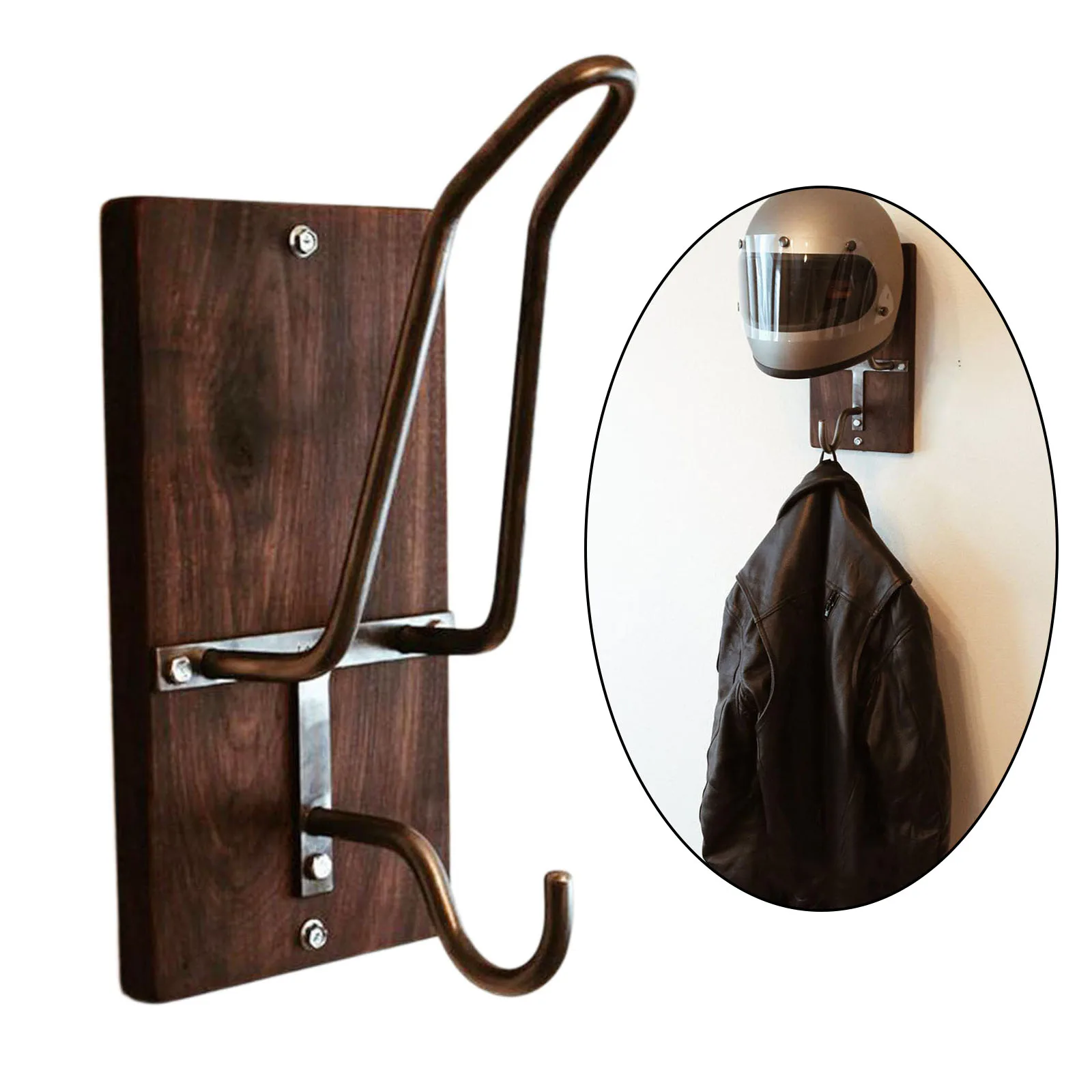 

Motorcycle Helmet Holder Skateboard Riding Hanger Hanger Jacket Wall Mount