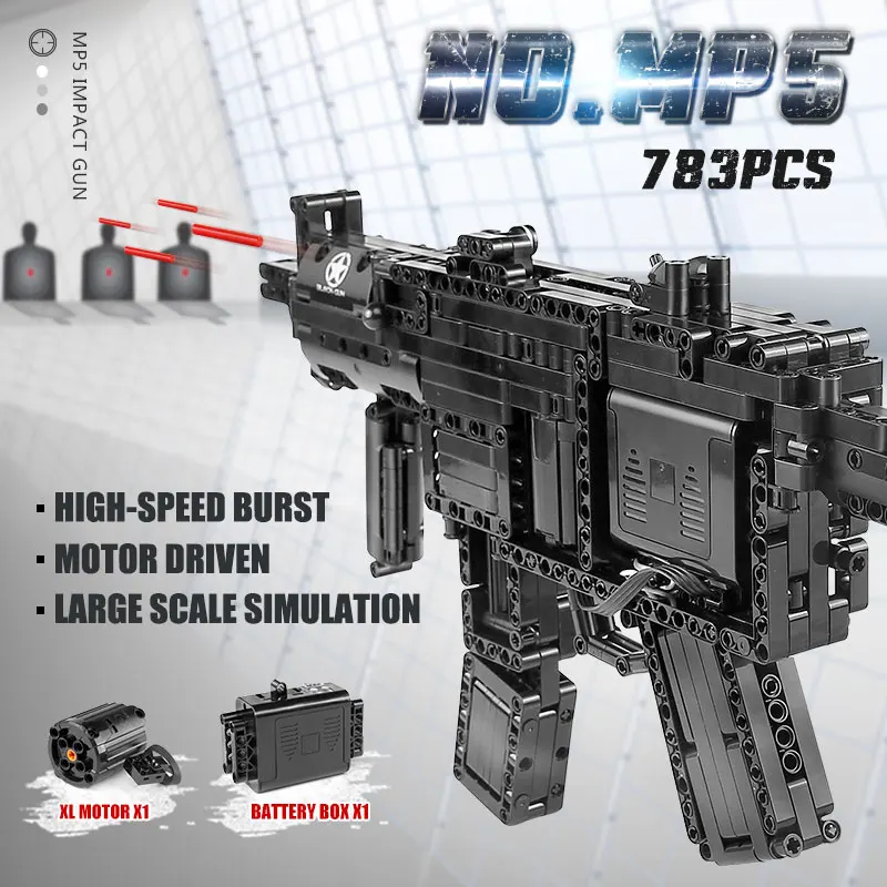 Моторизованный блок-пистолет MOULD KING 14001 с фотомеханическим приводом
