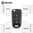 Чехол для ключей KEYYOU, для Kia Rio 3 Picanto Cerato Sportage K2 K3 K5 Soul, Hyundai I30 IX35, 3 кнопки, Автомобильный ключ чехол для дистанционного ключа от машины чехол