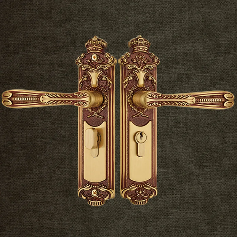 Европейский деревянный дверной замок золотые Твердые латунные замки для комнат