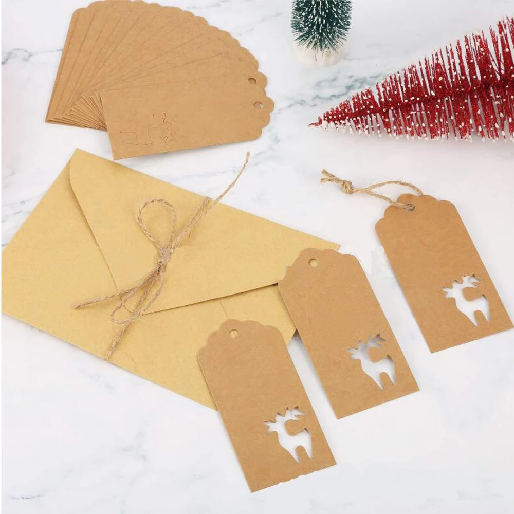 50 шт много стилей крафт-бумаги бирки ручной работы спасибо DIY ремесла повесить