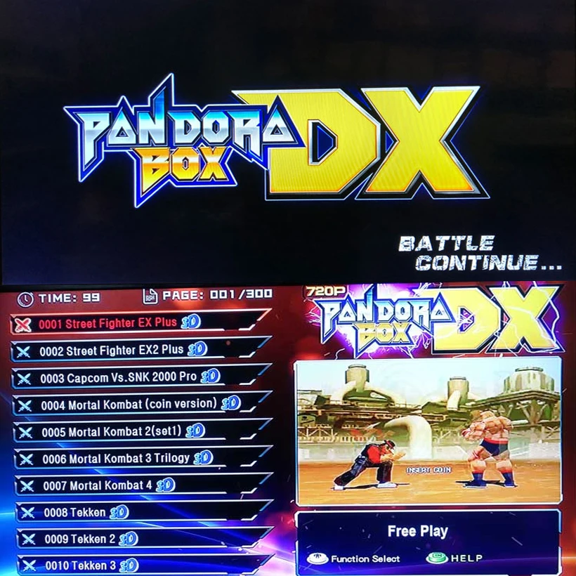 3D PANDORA BOX DX 3000 в 1 Игровая плата ретро аркадная игра поддержка геймпад 3/4 игрока