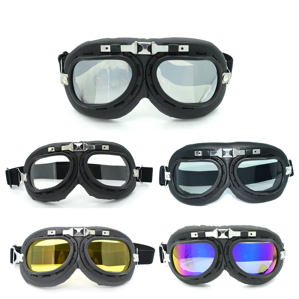 

Motorcycle Goggles Glasses Helmet Pilot Scooter Retro Moto Outdoor Dirt Bike Riding Sunglasses Retro Vintage Off-Road Gafas