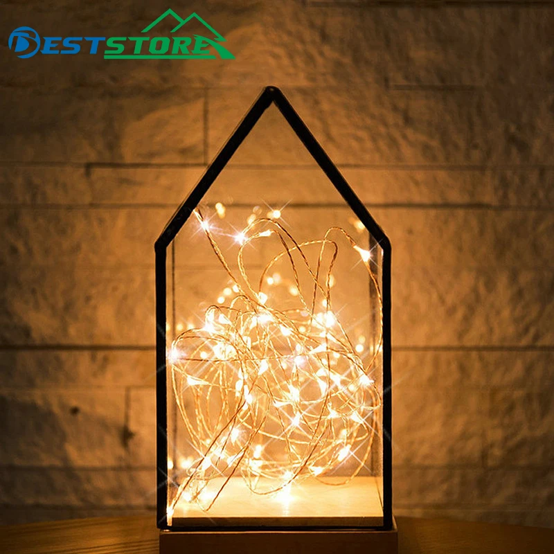 

Led Copper Wire Lamp String CR2032 Button Battery Lamp String Decorative Color Lamp Outdoor Waterproof Star Lamp String