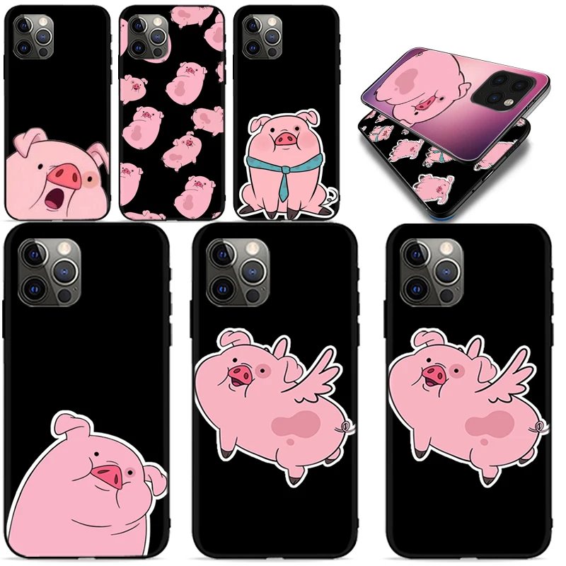 

Pink Piggy Phone Case For iPhone 12 Mini XS MAX XR X 11 Pro Soft TPU Carcasa Coque Back Cover