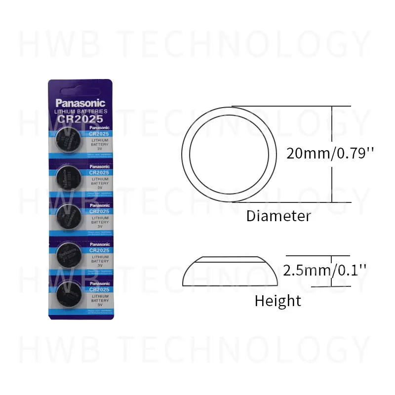 20 шт. Литиевые Батарейки для часов PANASONIC cr2025 ECR2025 BR2025 DL2025 KCR2025 LM2025 3 в | Электроника