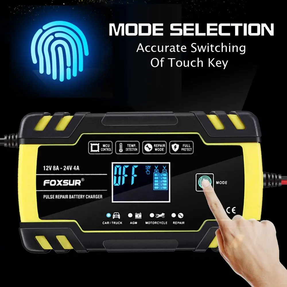8A полный автоматическое зарядное устройство для автомобильного аккумулятора