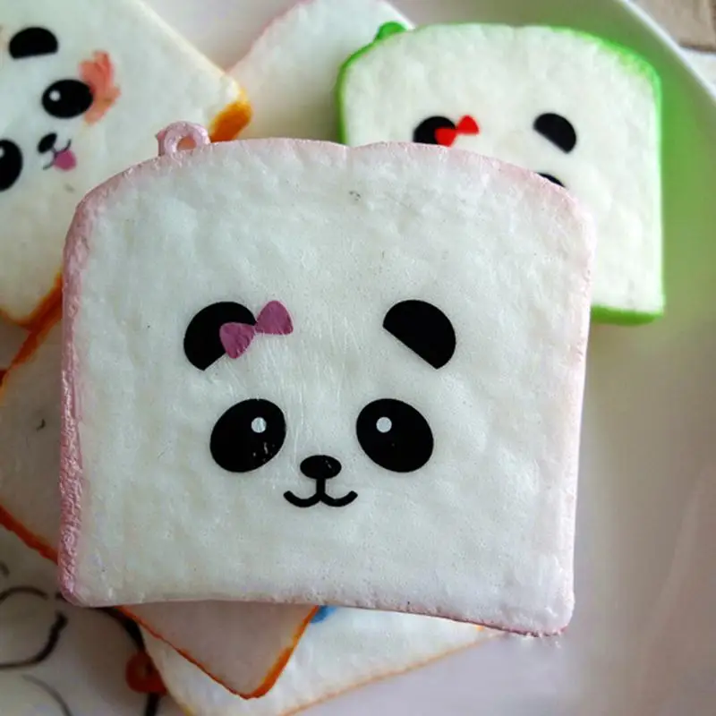 1 шт. мягкие брелки с принтом медведя Kawaii нарезанные тосты ремни для телефона