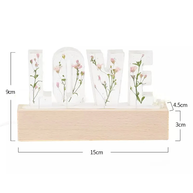 

NEW Dried Flower Valentine's Day Mother's Birthday Gift Light Love Nightlight Desk Lamp Decorative LED Light HUN