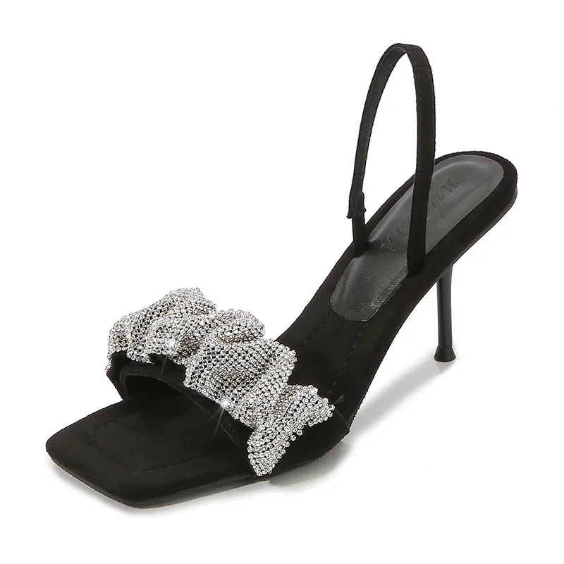 

Female Shoes Ladies' Slippers Rubber Flip Flops Women Heels Glitter Slides Flock 2021 Hawaiian High Jelly Thin Summer Fretwork P