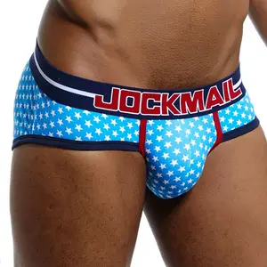Трусы мужские JOCKMAIL 2019, дышащие, с принтом, сексуальное нижнее белье с выпуклым карманом, шорты для геев, хлопковое белье, трусы