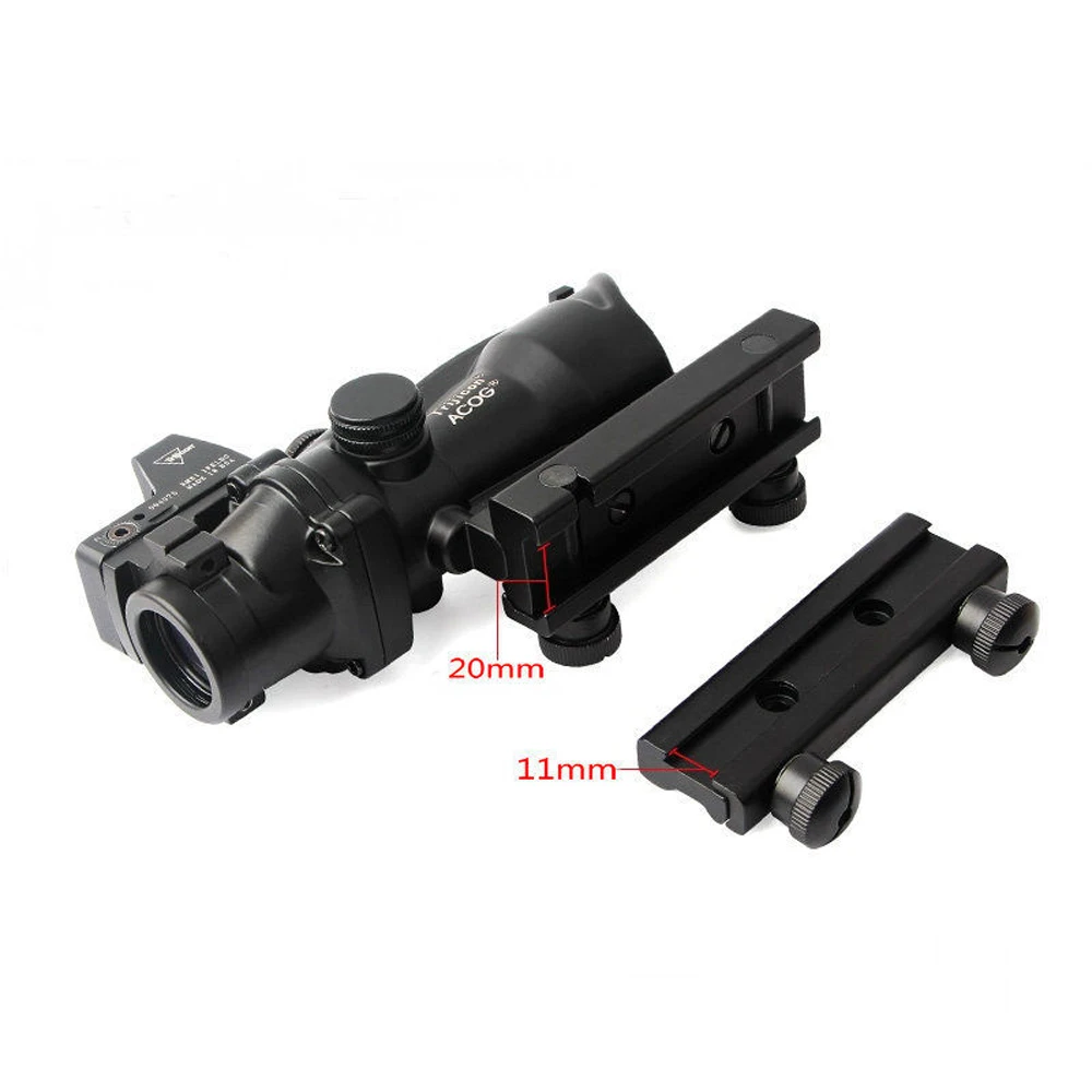 Тактический прицел оптический прицел зеленый красный волокно ACOG 4X32 с RMR красная точка с подсветкой для охоты винтовки страйкбол стрельба