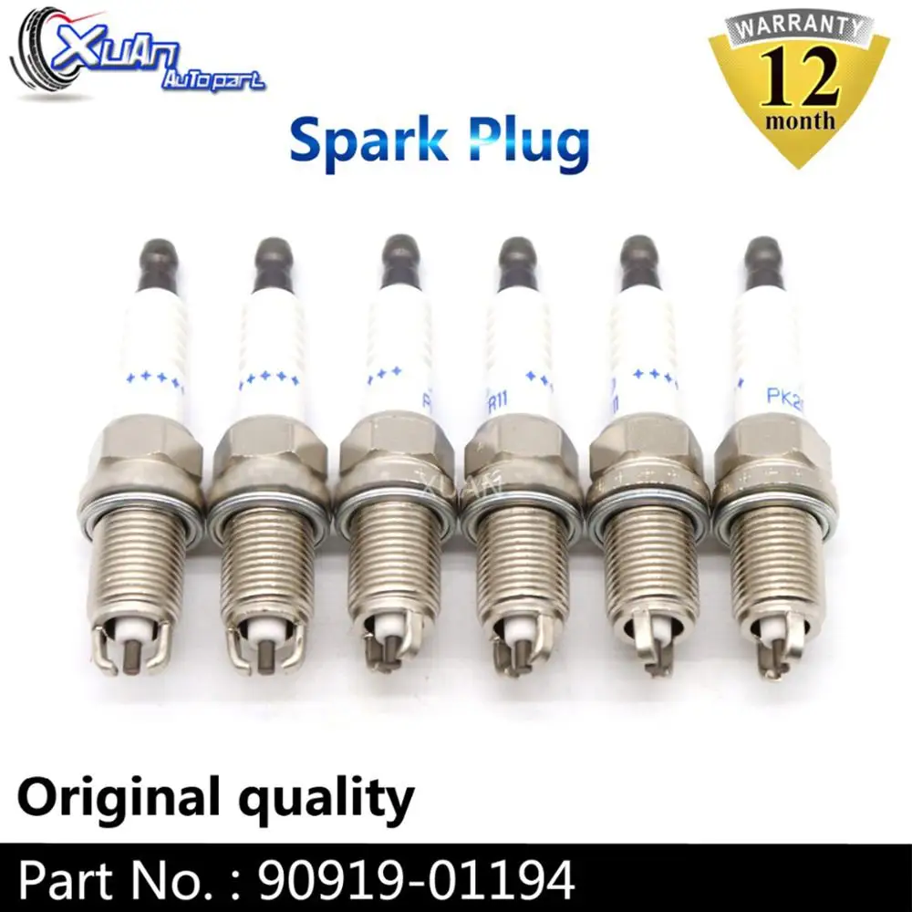 XUAN 6 шт./лот Свеча зажигания 90919 01194 для Toyota Solara Camry RAV4 Avalon Sienna Lexus ES300 Audi A6 A8 R8 S5 S6