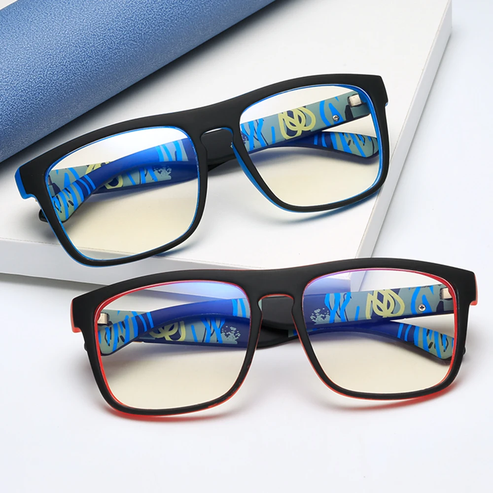 

Blue Light Blocking Glasses Men Women Lightweight Eyeglasses Frame Filter Blue Ray Computer Game Glasses Square Oculos 2021