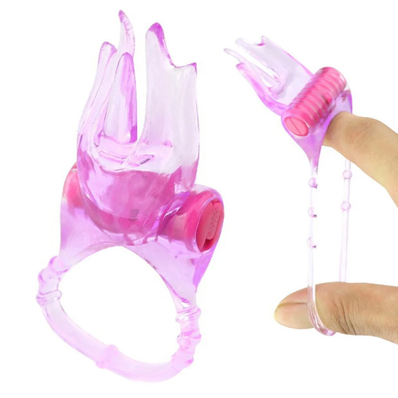 Длительное кольцо палец вибратор для секса игрушки желе вибрирующие эротические