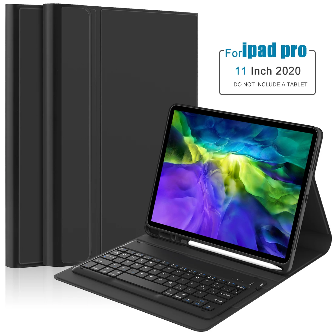 Чехол для iPad Pro 11 2020 со съемной клавиатурой из искусственной кожи|Чехлы планшетов