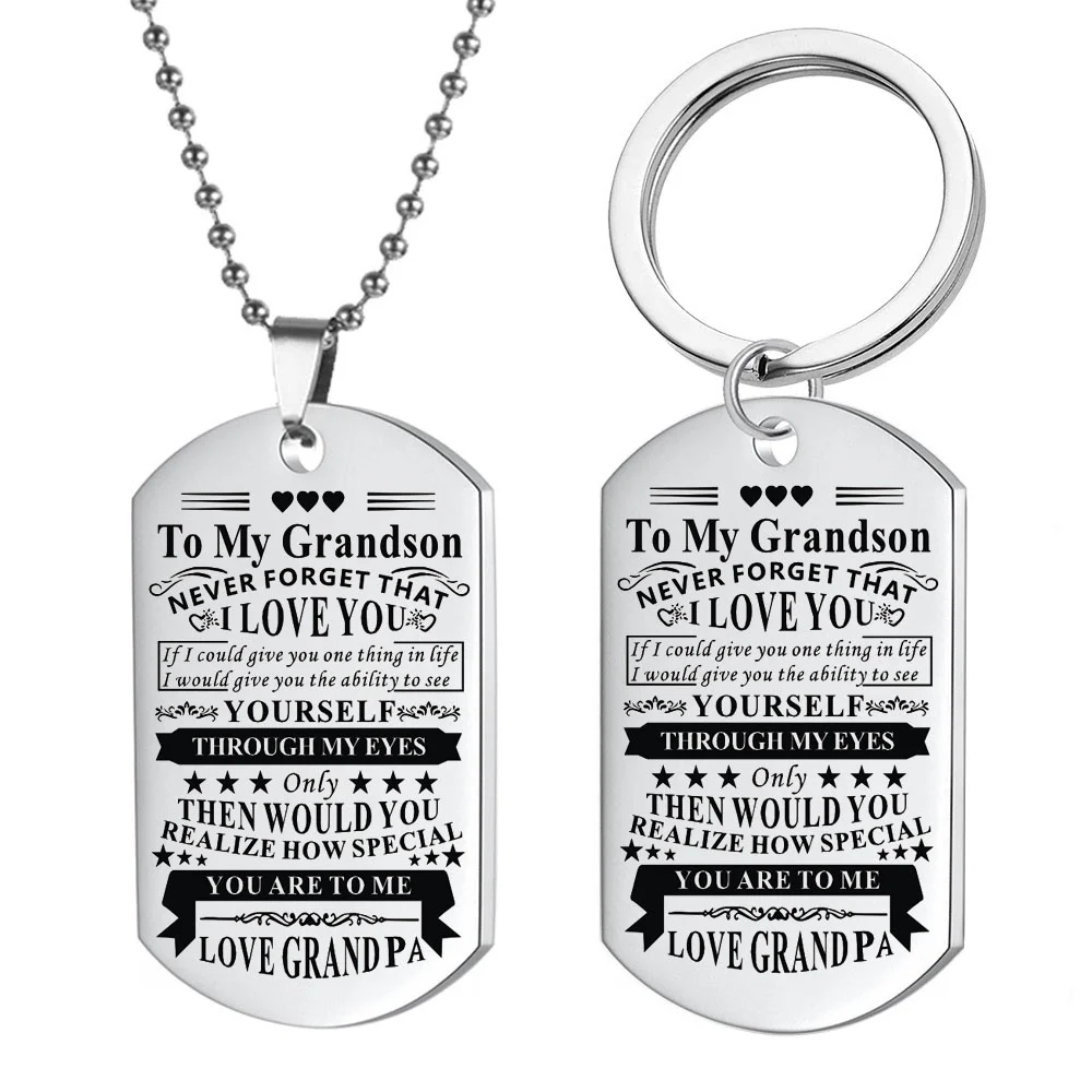 Детское ожерелье из нержавеющей стали для моего сына дочери просто сделайте все