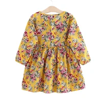 new flower girl dresses long sleeve printed princess dress summer children clothing 3 4 5 6 7 years girl clothes elegant outfits