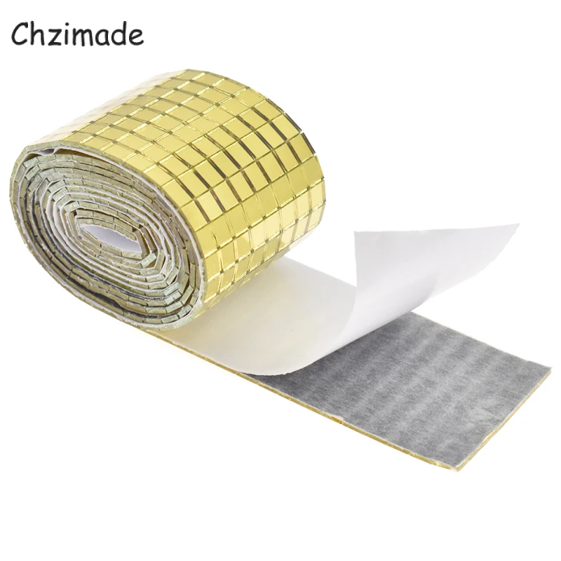 Самоклеящиеся зеркала Chzimade 5 м/10 м из настоящего стекла розового золота мозаичная