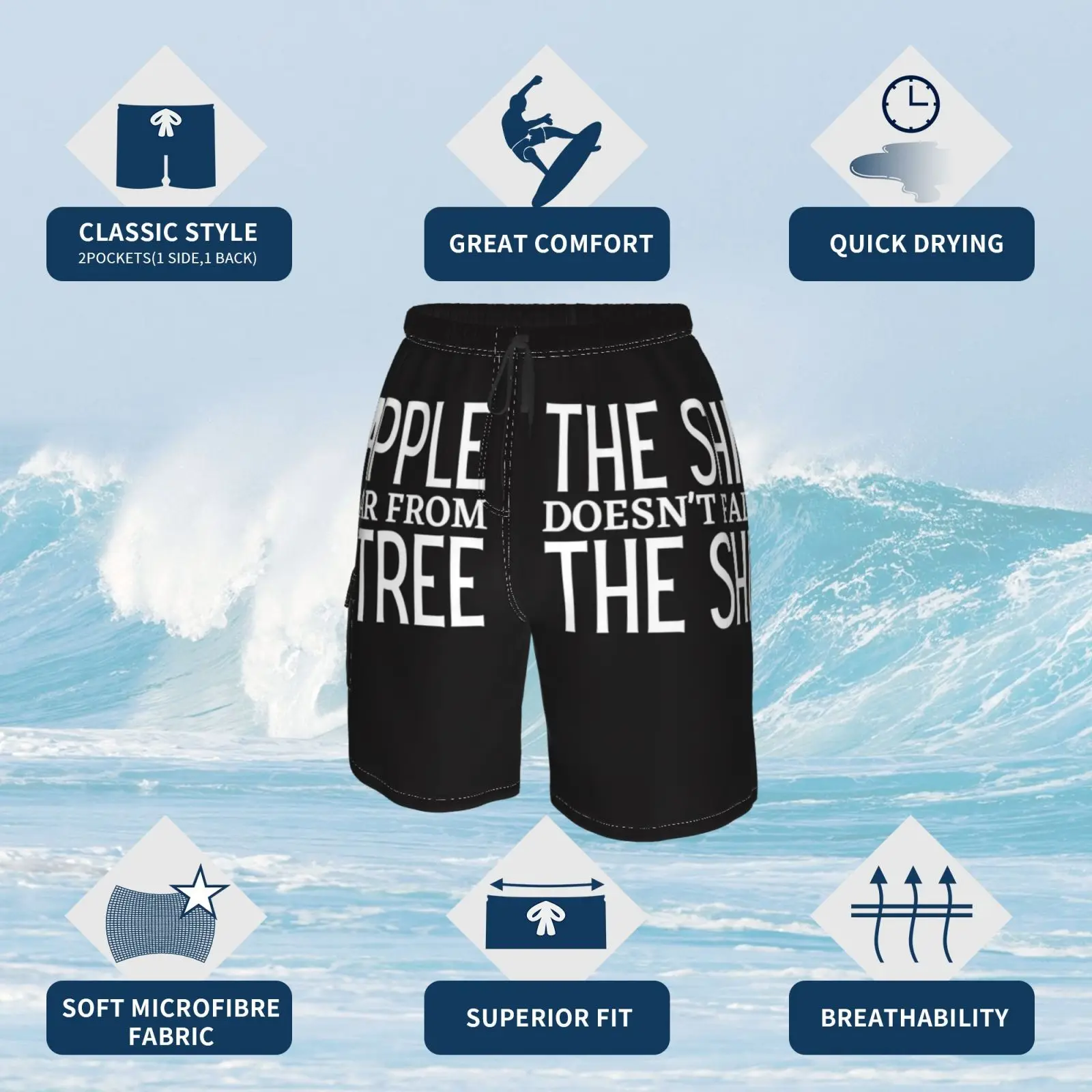 Пляжные шорты с надписью Mr Lahey | Мужская одежда