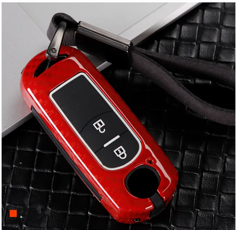 

Alloy Carbon fiber Car Remote Key Case Cover For Mazda 2 3 6 Axela Atenza CX-5 CX5 CX-7 CX-9 2014 2015 2016