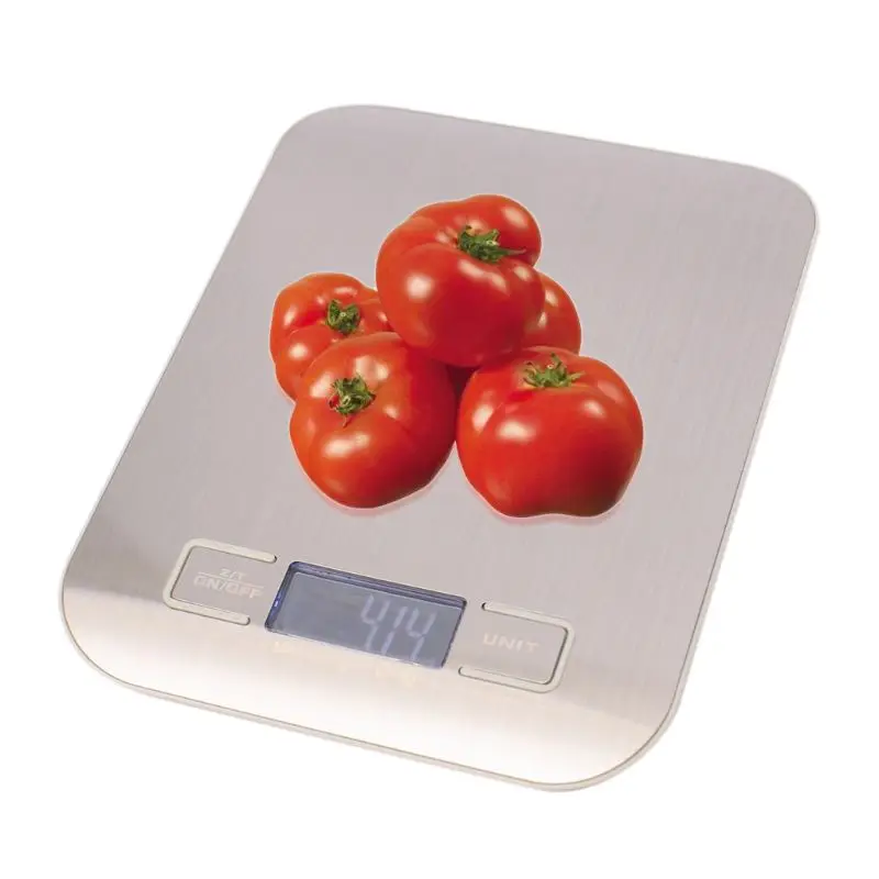 

11 LB / 5000g Electronic Digital Kitchen Food Scale Stainless Steel LED Display Weight Balance Scales Measuring Tool