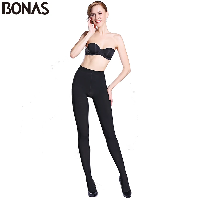 BONAS 80D женские осенние колготки тонкие бесшовные цветные Collant Femme анти-крюк